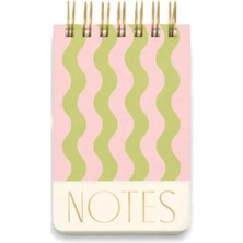 Designworks İnk Spiralli Tombul Not Defteri 192 Sy 15,3X10,2 cm Twın Wıre Chunky Notepas Strıpes