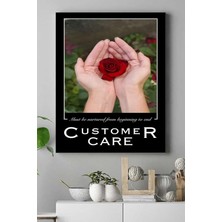 Assess Store (PSTER15653) Customer Care Motivasyon Kanvas Tablo 30 x 40