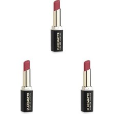Assess Store Pure Powder Lipstick No: 124 - Nemlendirici Pudramsı Mat Ruj (3 Paketi)