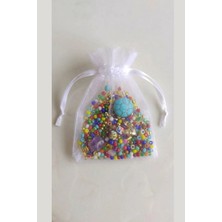 Malinka 40 Adet Şeffaf Bez Kına Düğün Mevlüt Sünnet Lavanta Tesbih Takı Kesesi Kese 14  cm   x  12  cm  Çanta