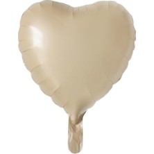 Assess Store 18 Inç 45 cm Kalp Folyo Balon (Bej)
