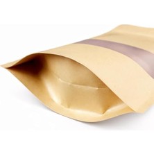 Assess Store Pencereli Doypack Dik Duran Poşetler – 50’li Paket, Şeffaf Pencereli, Kilitli (Ziplock) ve Kolay Açma Çentikli, Çok Amaçlı Gıda Saklama Poşetleri (11 cm – 18 Cm)