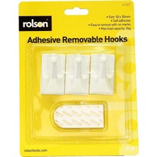 Assess Store 61327 3pc Removable Adhesive Hooks,