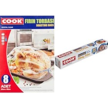 Assess Store Fırın Torbası Standart Boy 25 x 38 cm (8 Adet/kutu Içi) ve Kesimli Streç Film 30 cm x 50 M