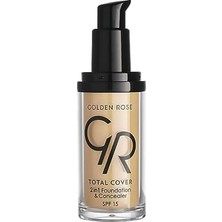 Assess Store Total Cover 2si1 Arada Kapatıcı ve Fondöten No: 15 Warm Sand - 30 ml (2 Paketi)