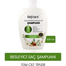 Royues Argan Yağlı Sülfatsız Şampuan - 5 Bitki Özlü, Boyalı Saçlar İçin Besleyici 300ml