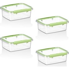 Assess Store 4'lü Set Press - Saklama Kabı 820 ml Yeşil