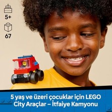 Assess Store City Araçlar - Itfaiye Kamyonu 60482 – 5 Yaş ve Üzeri Erkek ve Kız Çocuklar Için Itfaiyeci Minifigürü Içeren Yaratıcı Oyuncak Yapım Seti, Çocuklar Için Eğlenceli Hediye Fikri (67 Parça)