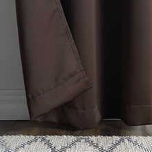 Assess Store Sun Zero Easton Enerji Tasarruflu Karartma Sekmeli Perde Paneli, 101,6 cm x 160 Cm, Çikolata