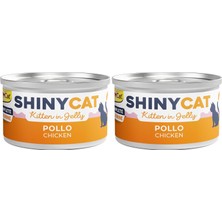 Daisy Home Gimcat Shinycat Konserve Yaş Kedi Maması, Yavru Tavuklu, 70 G (2 Paketi)