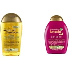 Assess Store Ogx Yenileyici Argan Oil Of Morocco Saç Bakım Yağı 100 ml ve Ogx Kırılma Karşıtı Keratin Oil Şampuan 385 ml