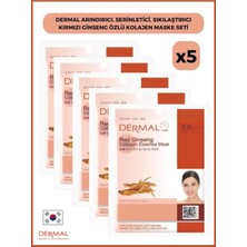 Assess Store Dermal Arındırıcı, Serinletici, Sıkılaştırıcı Kırmızı Ginseng Özlü Kolajen Maske 23GR 5 Adet