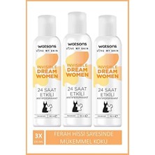 Assess Store Watsons Invisible Fresh 24 Saat Etkili Kadın Deodorant Sprey 150 ml X3 Adet