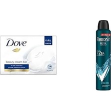Assess Store Dove Beauty Cream Bar Katı Güzellik Sabunu Original Nemlendirici Etkili, 4X90 G ve Rexona Men Erkek Sprey Deodorant Xtra 72 Saat Kesintisiz Üstün Koruma 200 ml