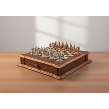 Helena Wood Art Castle Satranç Seti Byk Ceviz