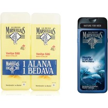 Assess Store Le Petit Marseillais Vanilya Sütü Duş Jeli (2 x 400ML) ve Le Petit Marseillais Duş Jeli Men Serisi Mineral ve Sedir Ağacı (400 Ml)