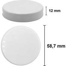 Assess Store 6 Adet 50 ml Plastik Beyaz Kapaklı ve Iç Kapaklı 50 cc Şeffaf Cam Krem Kavanozu