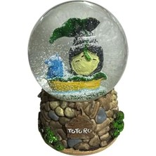 Assess Store Yapraklı Müzikli Işıklı Püskürtmeli Büyük Boy Kar Küresi