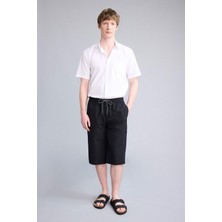 DeFacto Long Fit File Astarlı Diz Altı Boy Deniz Şortu G7152AX26HS