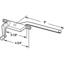 Assess Store Products H 3514 Sol El Kare Stil Kanatlı Operatör 22,86 cm L, Alüminyum, Quot