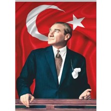 Atlas Hobi Hı Stone 5d Elmas Boncuk Taş Işleme Mozaik Goblen Kit Atatürk 193∞ 50X40CM