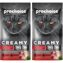 Daisy Home Prochoice Creamy Kediler Için Balığı, Kızılcık ve Kedi Otlu Sıvı Ödül Maması 4X15 gr (2 Paketi)