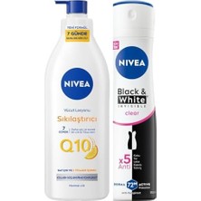 Assess Store Kadın Sprey Deodorant & Invisible Clear 150 ml + Q10 Sıkılaştırıcı Vücut Losyonu 400 ml