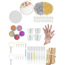 Assess Store Reçine Başlangıç Seti – 300 Parça Takı Kalıbı, Glitter, Çivi, Döküm Kabı