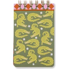 Designworks İnk A Dopo Not Defteri Timsah 8,9X14,6 Cm. A Dopo Crocodıle Twın Wıre Chunky Notepad Strıpes