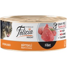 Felicia Tahılsız Biftekli Fileto Sterilised Kedi Konservesi 85 gr Ekonomik Mama Segmenti