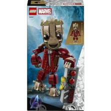 Assess Store Yağmacı Tulumlu Groot 76341-10 Yaş ve Üzeri Çocuklar Için 3 Minifigürü, 2 Mermi Atıcı, 4 Eklemli Dokunaç ve 2 Askı Içeren Yaratıcı Oyuncak Yapım Seti, Hediye Fikri (604 Parça)
