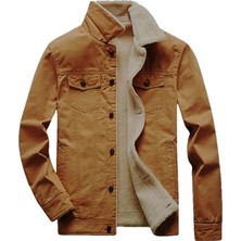 Alaska The Last Frontier Çocuk Kürklü Kot Mont Premium Denim - açık camel-