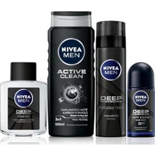 Assess Store Men Erkek Damat Çeyiz Bohça Seti, Duş Jeli 500ML, Roll-On 50ML, Losyon 100ML, Tıraş Köpüğü 200ML