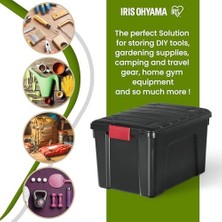 Assess Store Ohyama, Kapaklı Büyük Saklama Kutuları, Garaj Saklama Kutuları, Kapatma Klipsleri, 60L/3 Paket, Bpa Içermez, G59 x D39,5 x Y35,5 Cm, Sıa-60, Siyah