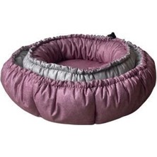 Pet Comfort Sunflower Kedi ve Köpek Yatağı Çift Taraflı Pembe/Gri