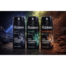 Assess Store Raxen Erkek Deodorant Spreyi - Serisi - 150ML - Etkili Ter Kokusu Önleyici - Alüminyumsuz ve Leke Bırakmayan Formül - Gün Boyu Ferahlık Veren Erkek Vücut Spreyi