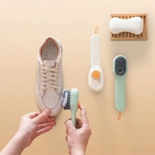 Assess Store Deterjan Hazneli Ayakkabı Temizleme Fırçası, Hızlı Köpüren Ayakkabı Yıkama Fırçası, Ergonomik Uzun Saplı Kullanım, Askı Kordonlu Çok Amaçlı Ayakkabı Bot Çizme ve Kundura Temizleme Fırçası