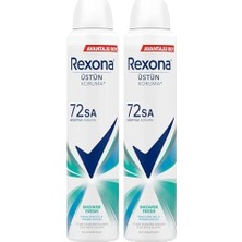 Assess Store Rexona Kadın Sprey Deodorant Shower Fresh 72 Saat Kesintisiz Üstün Koruma 200 ml (2 Paketi)