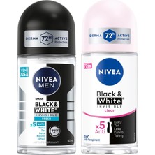 Assess Store Men Erkek Roll On Deodorant & Invisible Fresh 50 ml + Kadın Roll On Deodorant & Invisible Clear 48 Saat Anti-Perspirant Koruma 50 ml