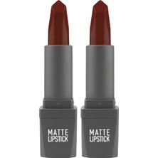 Assess Store Yoğun Renk Veren Uzun Süre Kalıcı Nemlendirici Kadifemsi Mat Ruj - Lipstick 424 Ruby Red (2 Paketi)