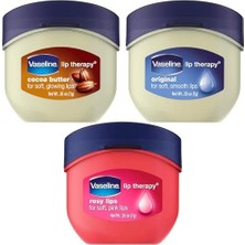 Assess Store Lip Therapy Variety 3-Pack – Original, Rosy Lips, Cocoa Butter Lip Balm Moisturizers In Mini Jars, 0.25 Oz Ea