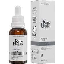 Assess Store Rimu Health Products Gözenek Sıkılaştırıcı Siyah Nokta ve Sivilce Karşıtı Serum 30ML (Niacinamide 6%+Zınc Pca)