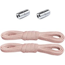 Hapshoe Ayarlanabilir 1 Çift Pudra Vidalı Kapsül Uçlu 6 Mm Lastik Pratik Bağcık