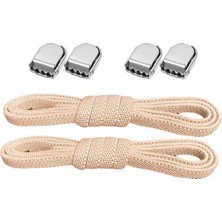 Hapshoe Akıllı Kilitli Ayarlanabilir Pudra 6 mm Lastik Pratik Bağcık 1 Çift