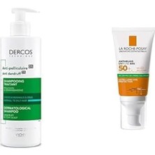 Assess Store Uzman Cilt ve Saç Bakım Seti: Anthelios Yüz Güneş Kremi 50 ml + Dercos Kepek Karşıtı Şampuan 390 ml