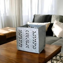 Assess Store Keçe Saklama Kutusu – Gri Renk, 16X16X16 cm Dekoratif Organizer Sepet, 3 mm Kalınlıkta, Çok Amaçlı Tekli Kutu