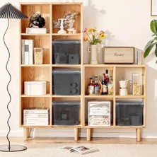 Assess Store Ohyama, 6er-Set, Aufbewahrungsboxen, 30 L, Mit Deckel, Stapelbar, Garage, Schlafzimmer, Wohnzimmer - Useful Storage Box Usb-M - Grau