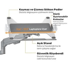 Assess Store Npo Stdnbh6 11.6"-17.3" Notebook/laptop Tutucu Tepsi Vesa 75X75 Uyumlu Monitör Kolu Aparatı