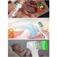 Daisy Home Dijital Temassız Ateş Ölçer Termometre Tabanca Model Hafızalı Pilli Bebek Çocuk Kedi Köpek Ortam Nesne Yemek Havuz