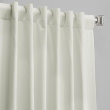 Assess Store Price Drapes Yatak Odası Için Karartma Perdeleri - 220 cm Uzunluğunda Termal Çapraz Örgü Tam Işık Engelleyici 1 Panel Karartma Perdesi, (130 G x 220 U), Yıldız Işığı Kırık Beyaz